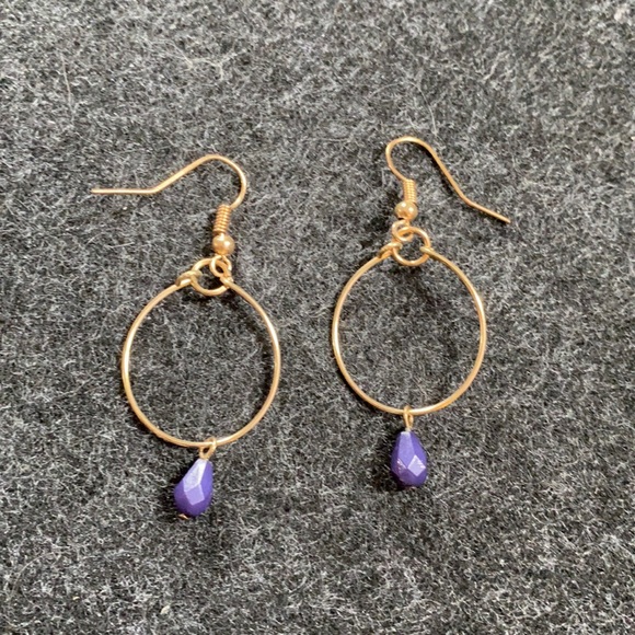 🌟Free🌟 Vintage hoop dangle earrings - Picture 1 of 4